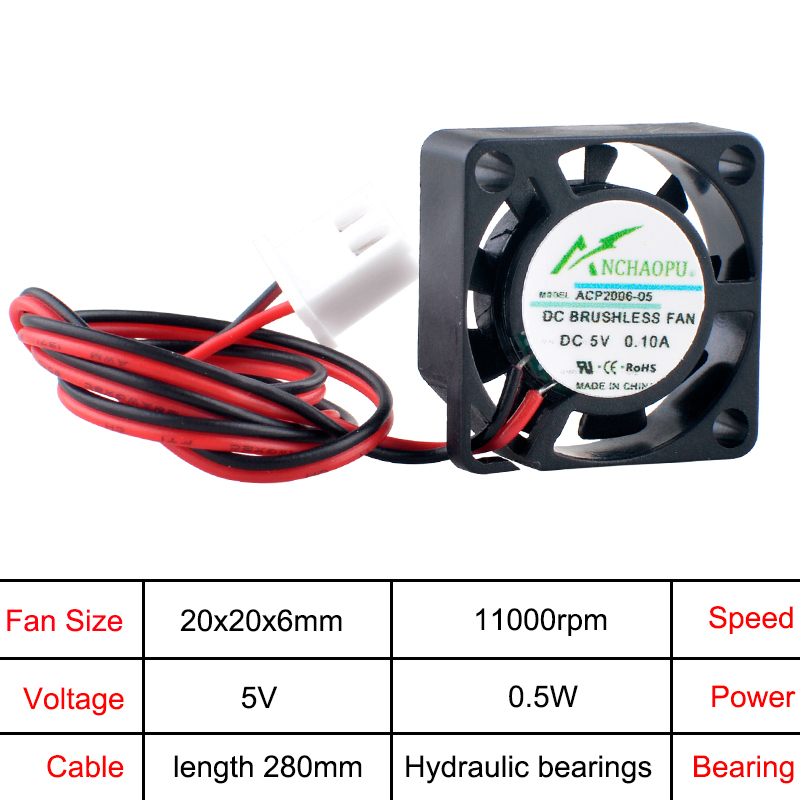 ANCHAOPU ACP2006 2cm 20mm Fan  - огляд і ціна Raspberry Pi Water Cooling Kit