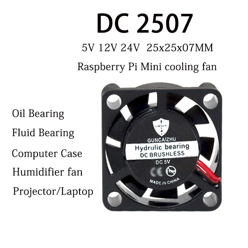 NEW 2507 Fan 25x25x7MM Oil Bea - огляд і ціна Raspberry Pi Water Cooling Kit